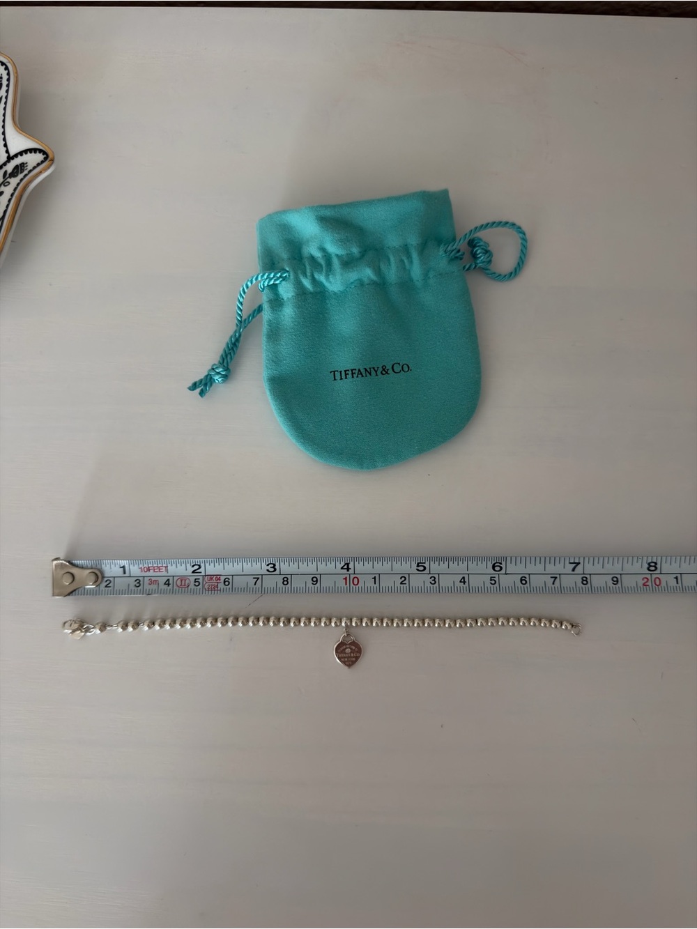 Return to Tiffany® Blue Heart Tag Bead Bracelet in Silver with Diamond - Picture 6 of 6